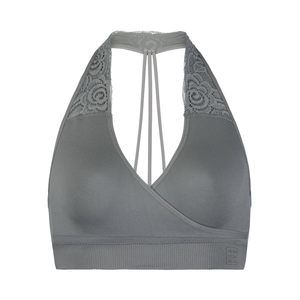 BRABAR Girls Hug Halter Bra Natural Grey S/M
